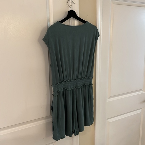 🌱 Vintage Sage Green Romper with pockets  , Size: L Circa 2008 - Picture 16 of 17